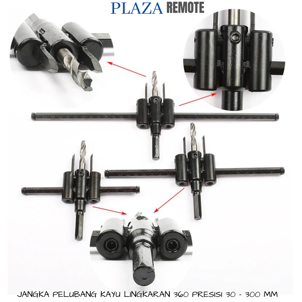 HOLE SAW PELUBANG KAYU LINGKARAN 360 DERAJAT ADJUSTABLE 30 - 300 MM