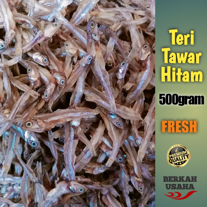 

IKAN ASIN TERI TAWAR HITAM 500gram KERING FRESH