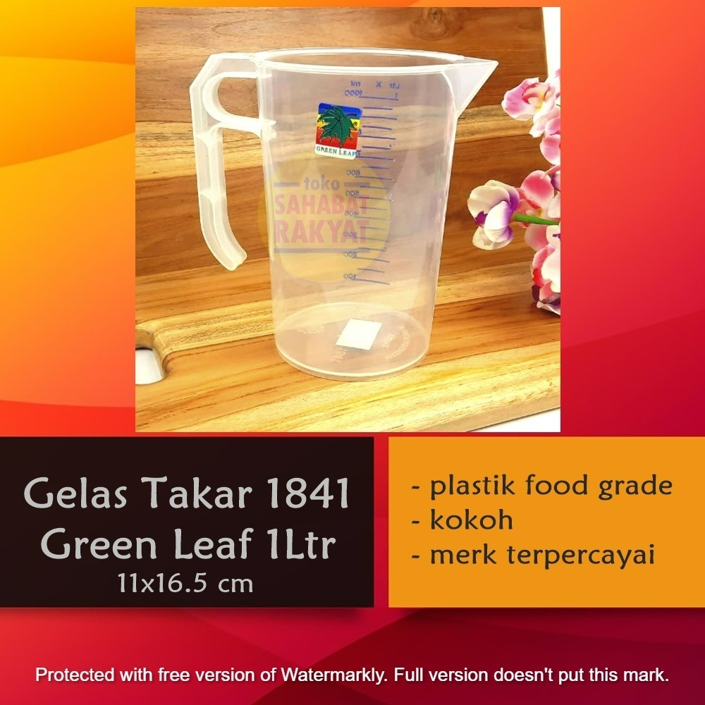 CMR-Gelas Takar 1841 Green Leaf 1L &amp; 2L