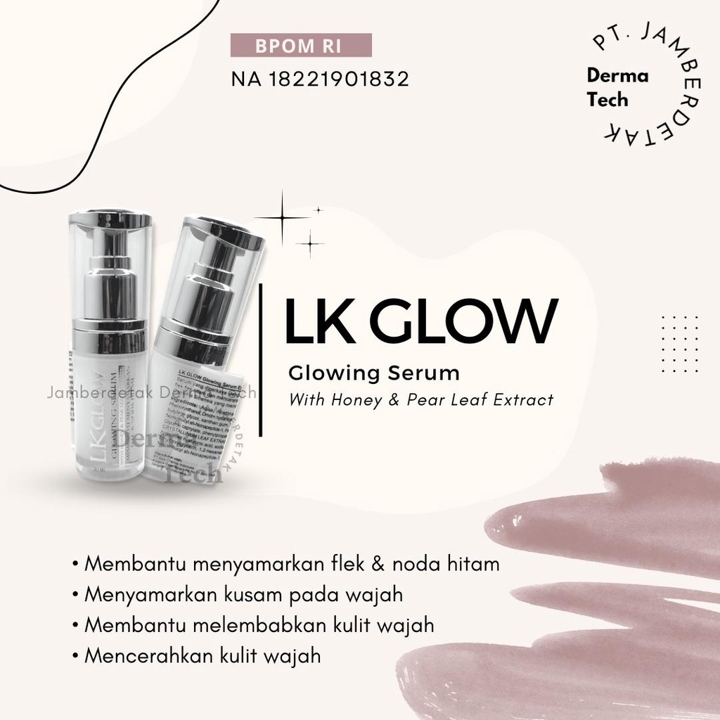 Serum Totol Flek BPOM RI LK Glowing Honey Pear 20ml menyamarkan flek noda hitam