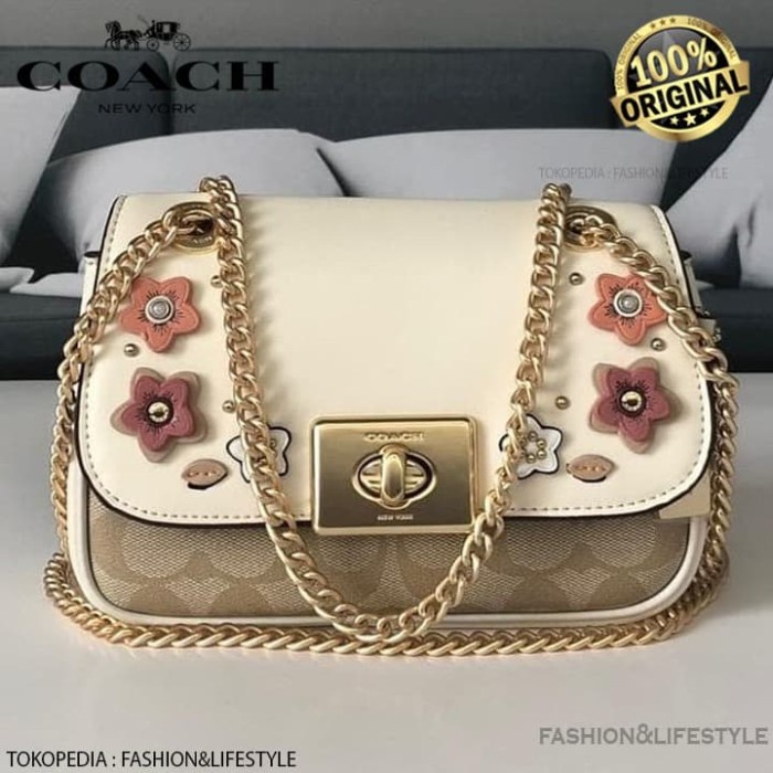 Coach Bag Mini Cassidy Crossbody Sign Chalk Floral Tas Coach ORIGINAL