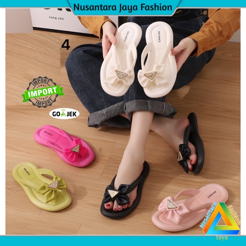 6.6 Sandal Jepit Pita Jelly Wanita Kekinian Balance 9001-13