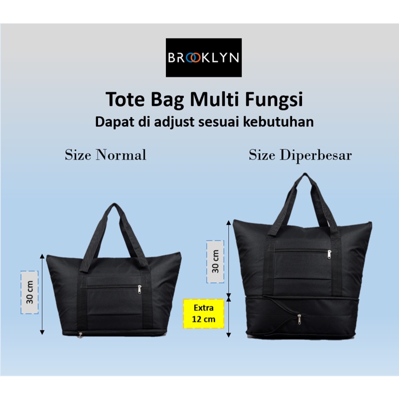 Portable Travel Bag Jumbo / Duffel Bag / Gym Bag Premium BROOKLYN Black Edition