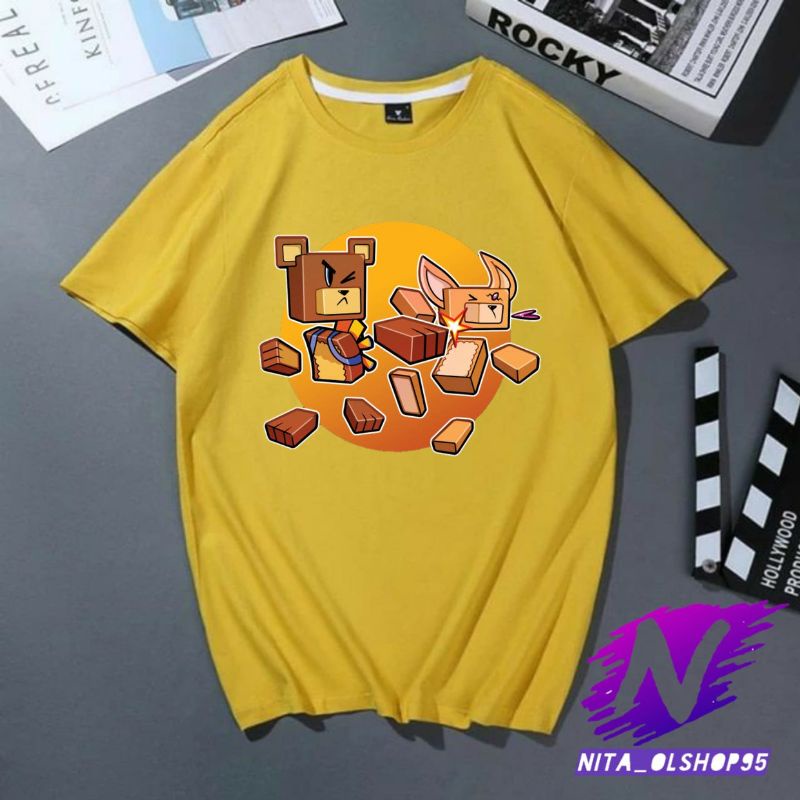 kaos anak super bear adventure baju anak super bear minecraft roblox