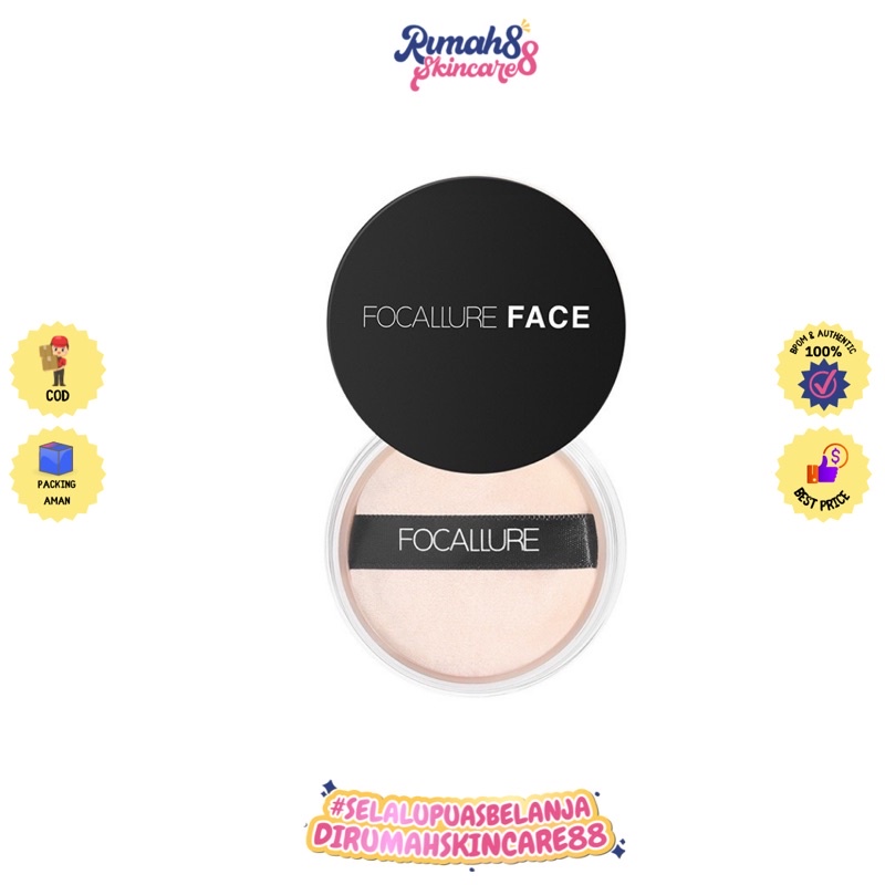 FOCALLURE Oil Control Loose Powder Natural Bedak Tabur- Hingga 12 Jam Make Up