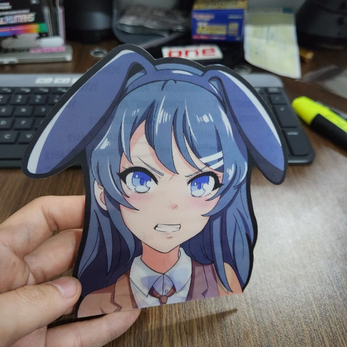

STIKER 3D MOTION LENTICULAR ANIME - D0135 - Bunny Mai
