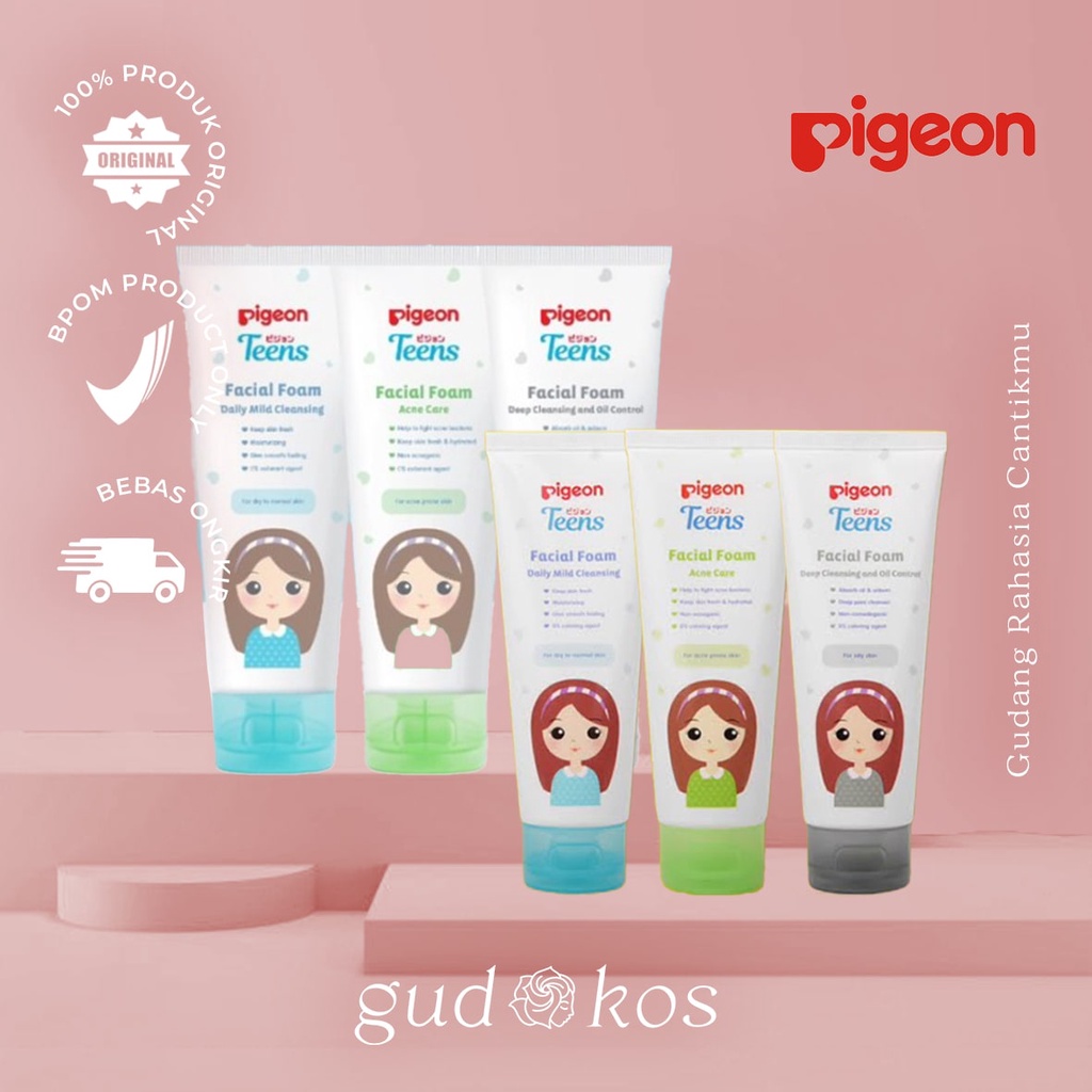 PIGEON Teens Facial Foam for All Skin Types / Acne Care Daily Mild Cleansing / Sabun Muka