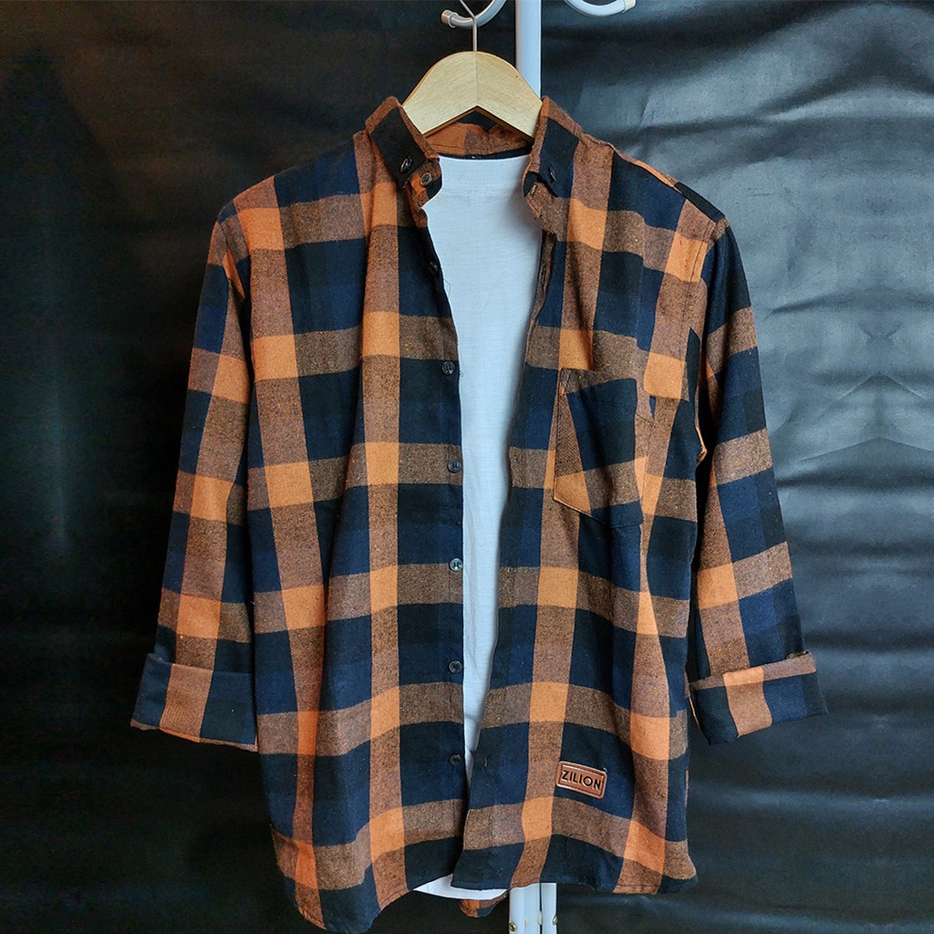 Kemeja Flanel Kotak Hem Pria Wanita Unisex Panjang Kemeja Import Kasual Distro Flannel Premium