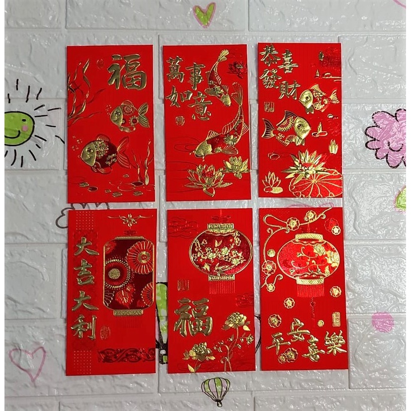 

Angpao Imlek Netral Terbaru LL2011 Premium Besar Kertas Dove Emboss Emas Import Termurah Isi 6 Mix Motif Sesuai Gambar