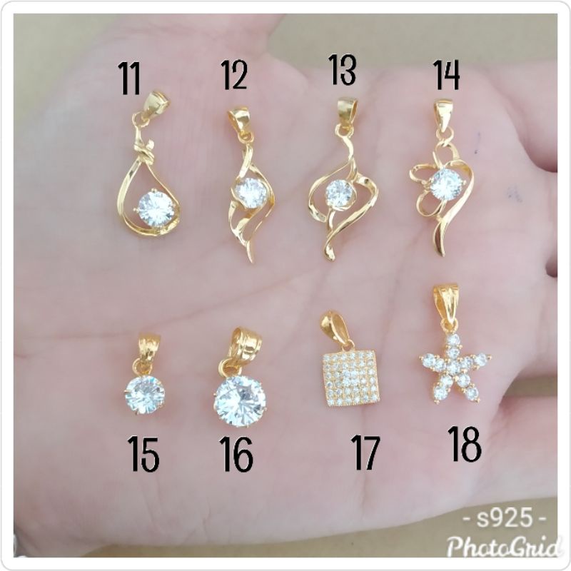 LIONTIN HURUF GOLD / LIONTIN MINI PERAK SILVER 925 ASLI LAPIS MAS LTGOLD.