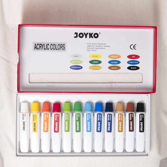 

Eklusif Acrylic Color Cat Akrilik Joyko Titi Acc-12Ml-12 Warna Colors Bergaransi