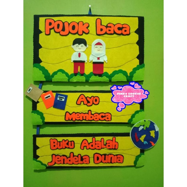 pojok baca kelas hiasan kelas