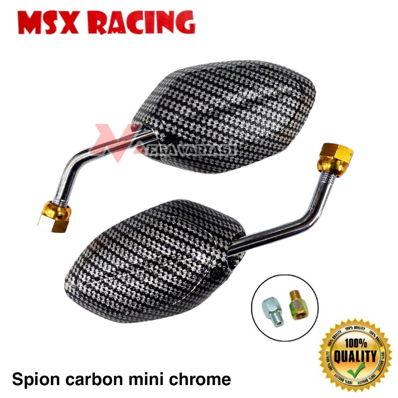 KACA SPION CARBON MINI HONDA  CP CHROME SPION CARBON MINI HONDA BEAT SCOOPY VARIO STREET GENIO SPECY SUPRA DLL