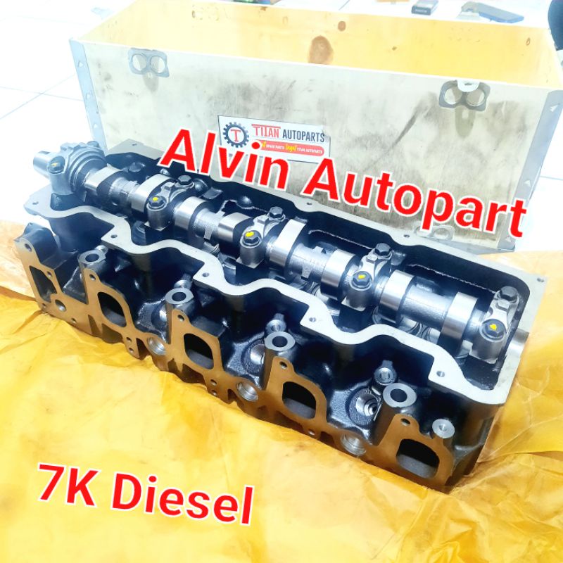 CYLINDER HEAD ASSY / DEKSEL ISI KOMPLIT TOYOTA KIJANG KAPSUL DIESEL 2L 2400CC ASLI TITAN BARU GARANS