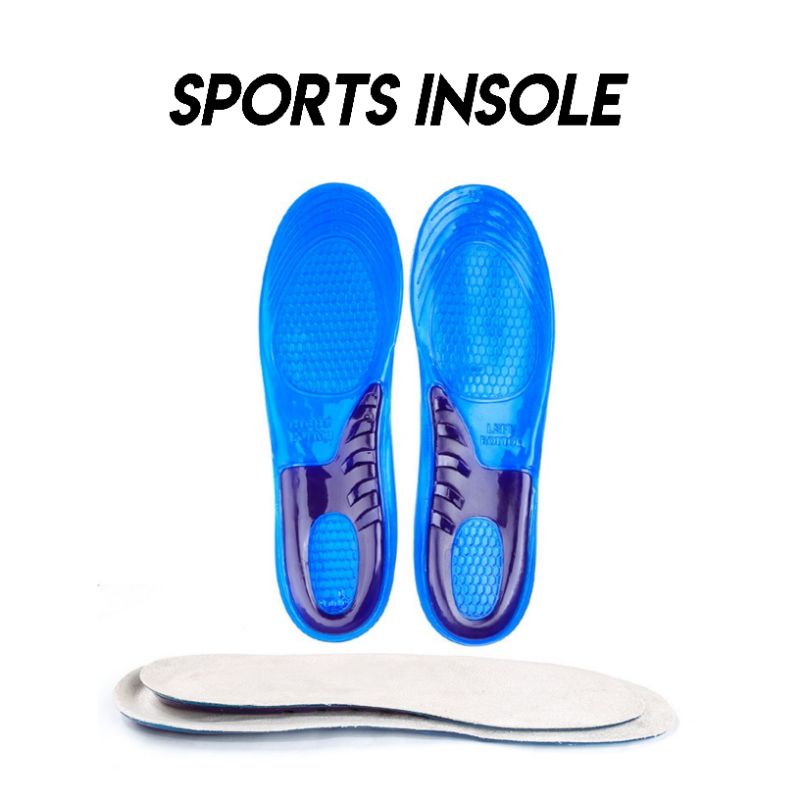 Sports Insole / Insole Olahraga Anti Bau / Insole Gel Empuk / Shoe Pad Silicone Gel / Alas Kaki Gel 