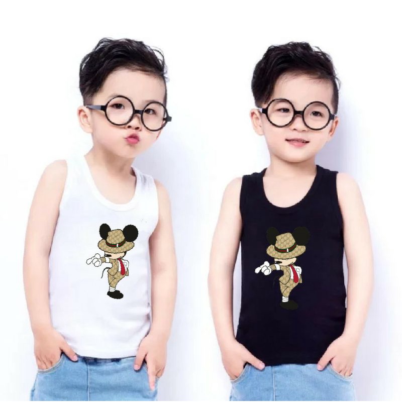 SINGLET ANAK UNISEX USIA 2-10TH KAOS DALAM ANAK COTTON COMBED SINGLET ANAK