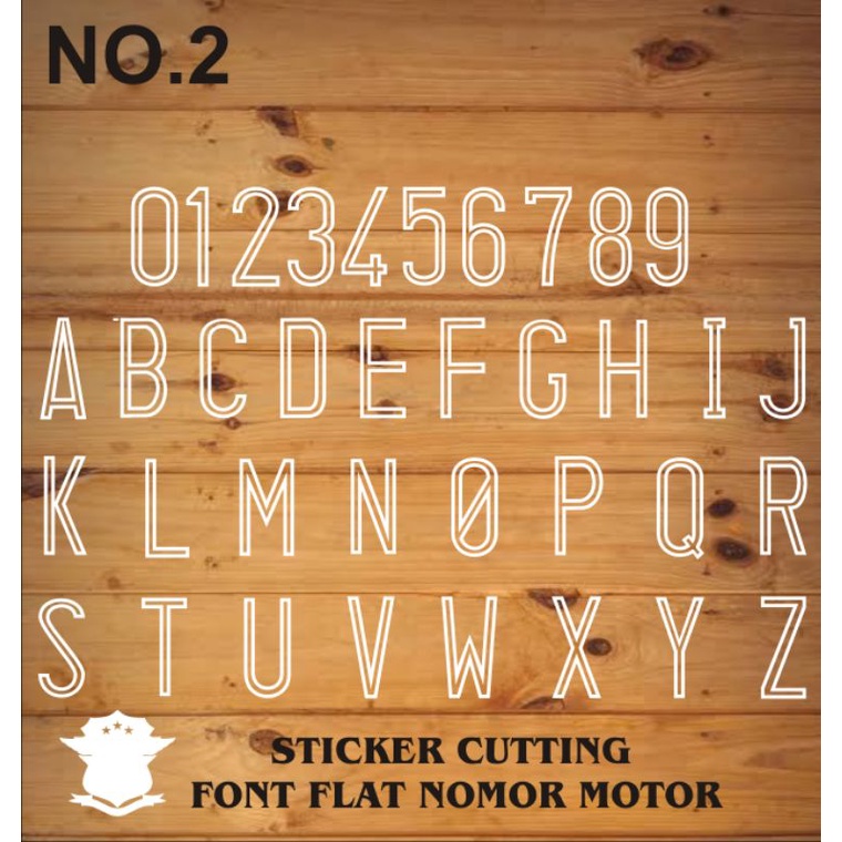 stiker cutting sticker variasi font plat motor