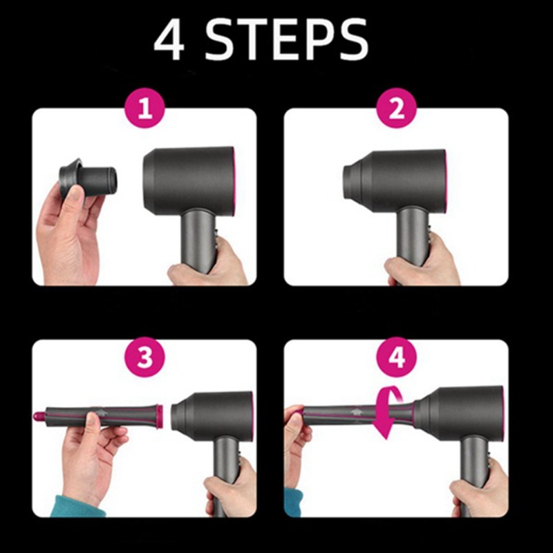 Untuk Airwrap Supersonic Hair Dryer Curling Attachment Hair Curling Barrels Dan Adaptor Cylinder Comb Styler Tool