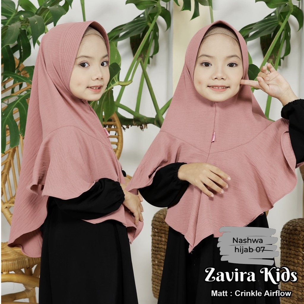 JILBAB BERGO ANAK TERBARU MODEL REMPEL DEPAN HIJAB INSTAN ANAK ZAVIRA KIDS PET HIJAB ANAK