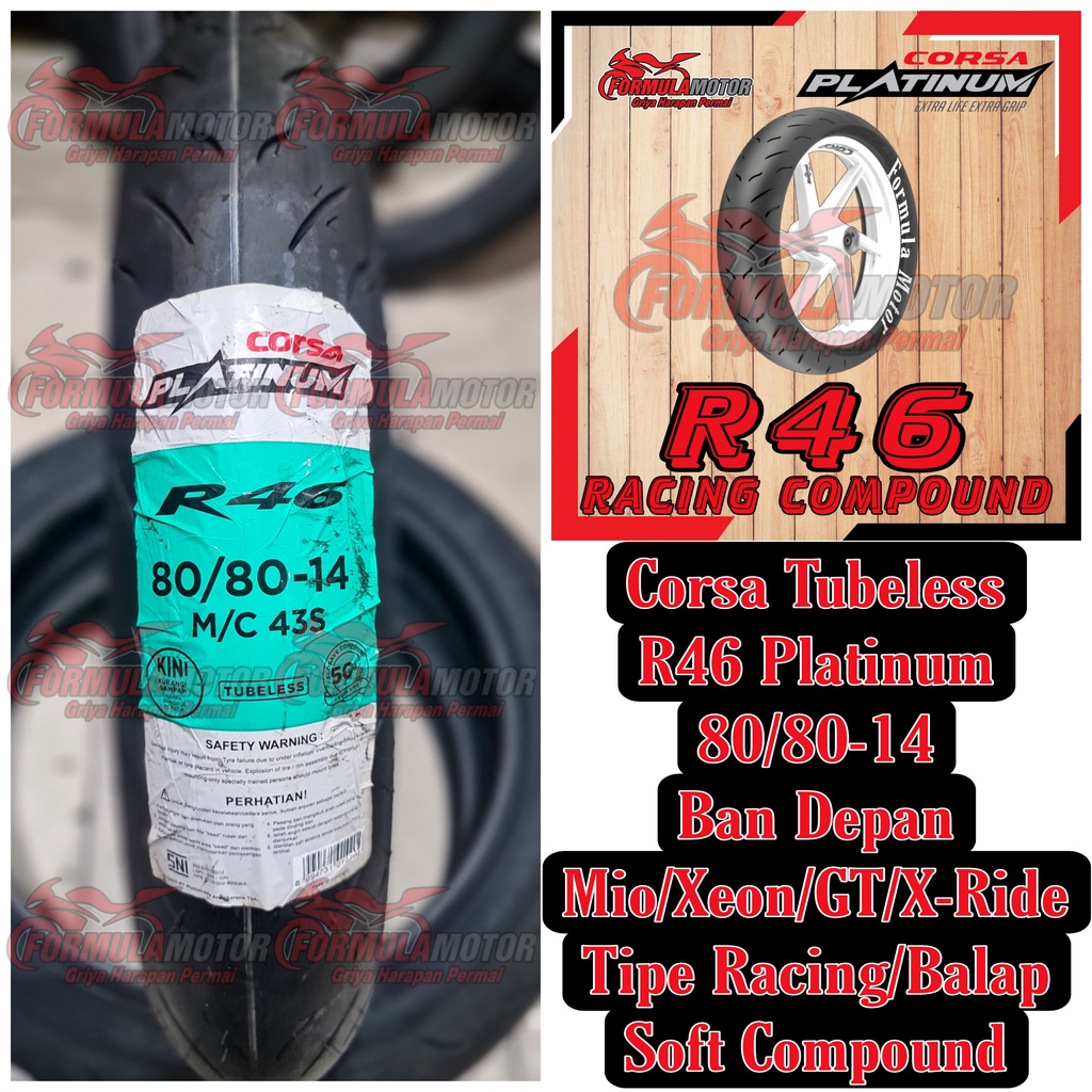 Jual Ban Corsa Platinum R Racing Compound Tubeless Ban Depan Mio Xeon Spin