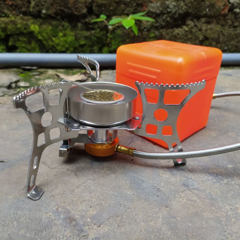 KOMPOR CAMPING ULTRALIGHT FULL SET + ADAPTOR/ KOMPOR OUTDOOR CAMPING HIKING PORTABEL / KOMPOR MINI /