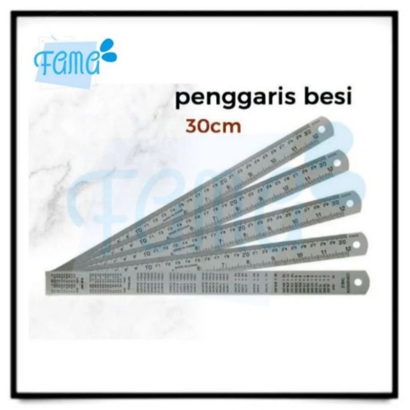

Penggaris Besi 30cm Table / Stainless Steel Ruler [FAMA0349]