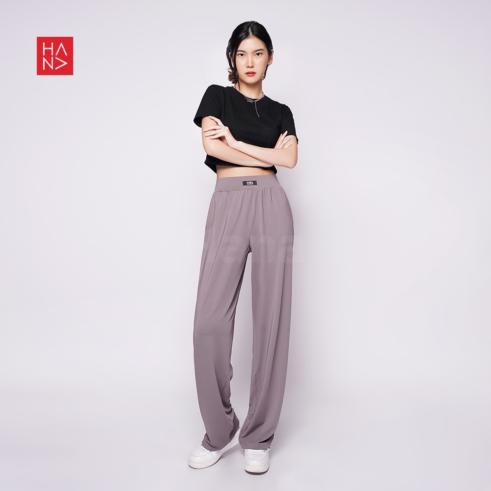 Hana Fashion - Julie Badge Loose Pants Celana Panjang - LP135