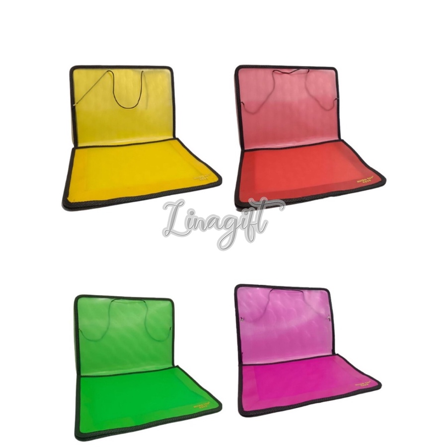 MAP PLASTIC HOLDER KARET KIRI KANAN - CARRY FILE HOLDER RED YELLOW GREEN FUSCHIA TOSCA