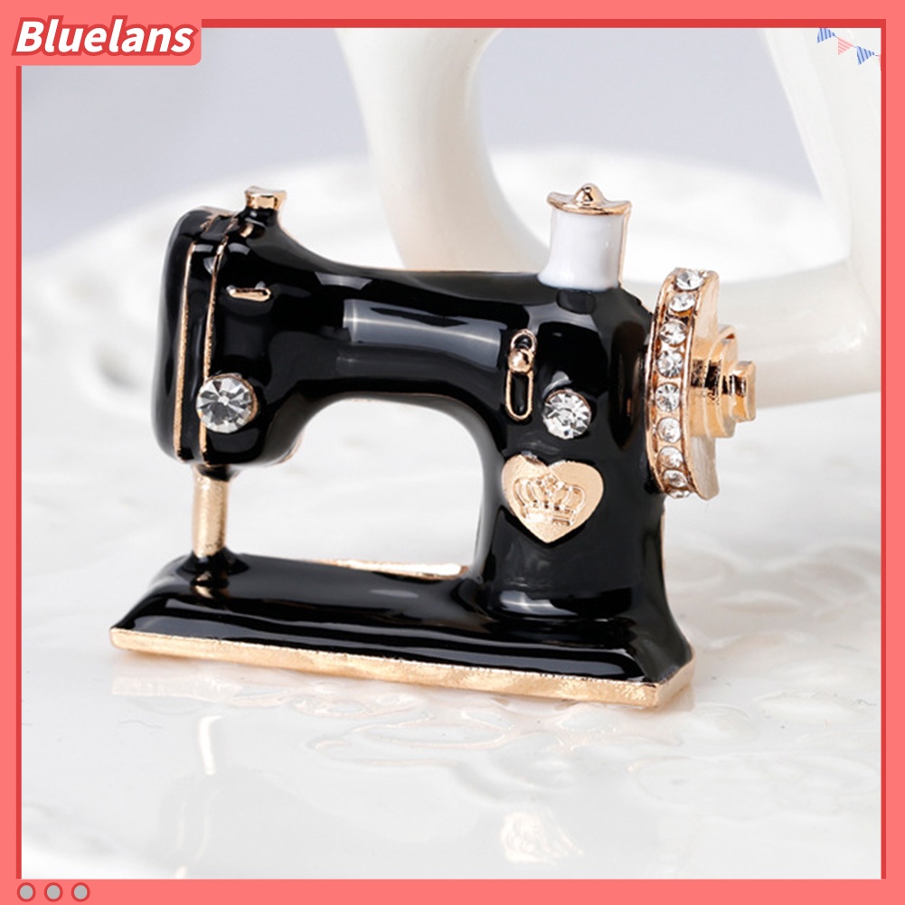 Bluelans Exquisite Sewing Machine Brooch Pin Denim Jacket Women Collar Badge Jewelry Gift