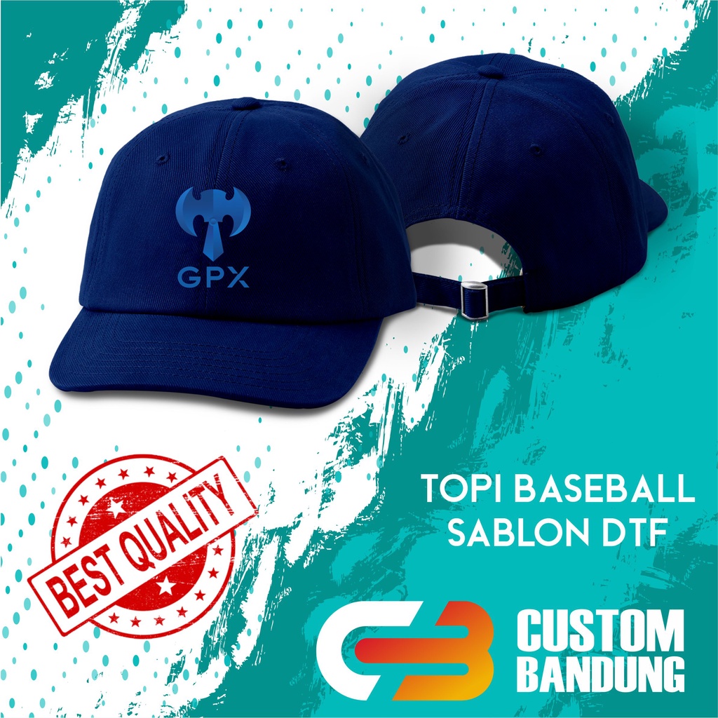 Topi Baseball GPX Pria Wanita Topi Cap Bisa Tulis Nama Bisa COD Original High Premium Quality