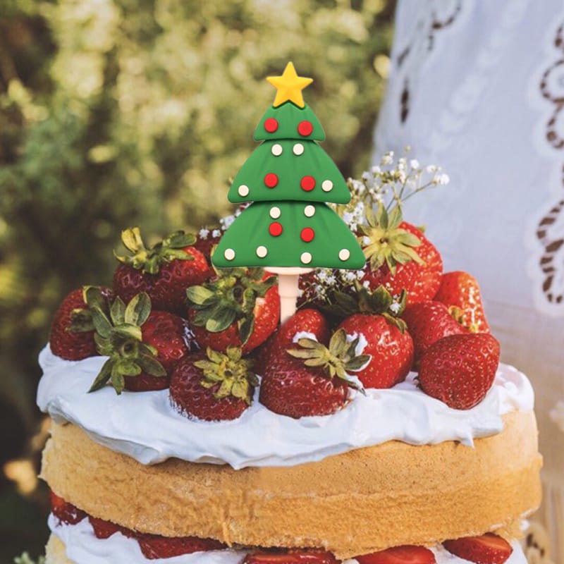 TOPPER XMAS KARET POHON NATAL / DEKORASI NATAL POHON NATAL / PCS