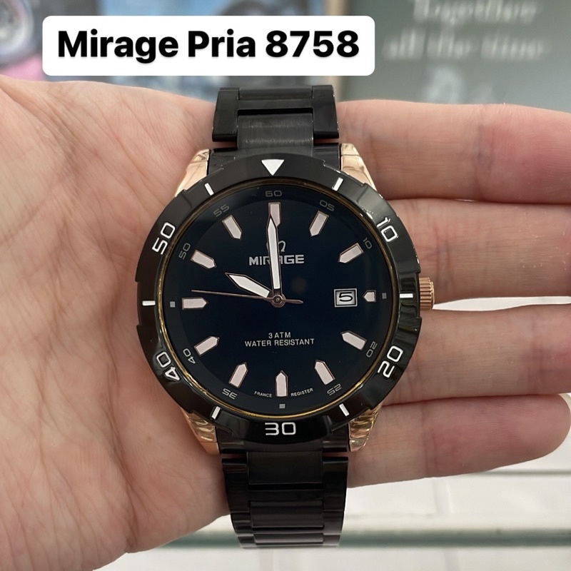 Jam Tangan Mirage 8758 Pria Rosegold