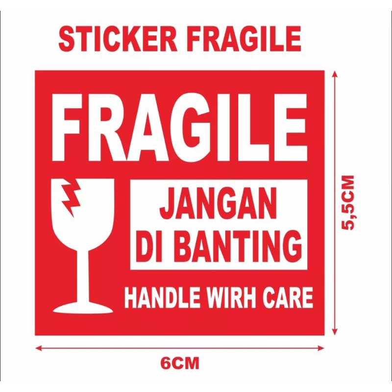 BLESSHOP Lakban Fragile Solasi Selotip Jangan Dibanting Handle with care