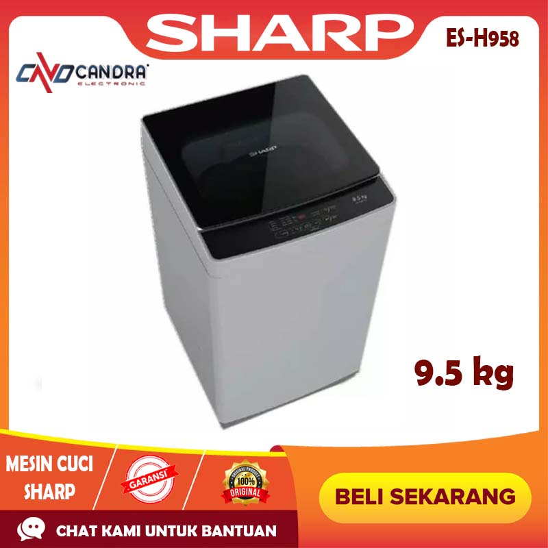 Mesin Cuci 1 Tabung Otomatis 9,5kg Sharp ES-H958