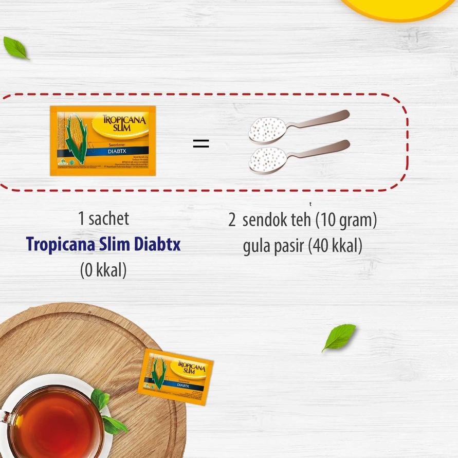 

EXCLUSIVE!Tropicana Slim Sweetener Diabtx 100 Sachet - Pemanis untuk Diabetesi|RA1