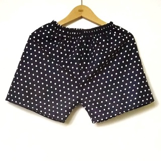 CELANA PENDEK MOTIF POLKADOT - Celana Boxer Harian Santai Unisex Termurah