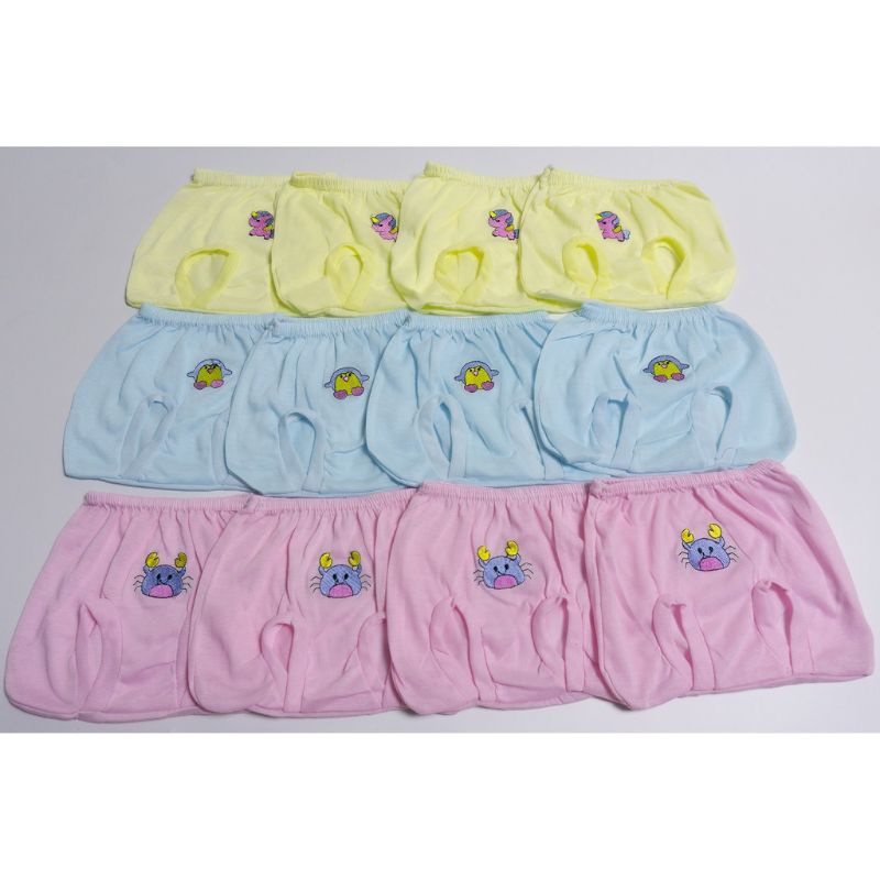 12 pcs Celana Pop Bayi dasar Warna