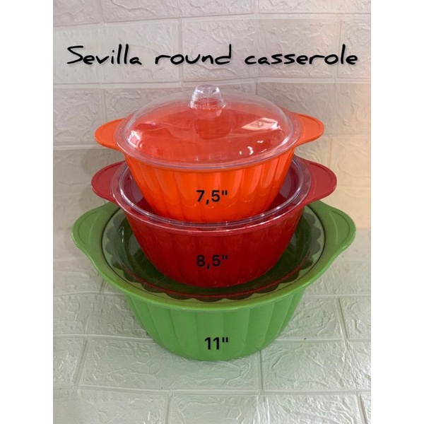 basi tutup melamin berbagai ukuran / sevilla round casserole onyx
