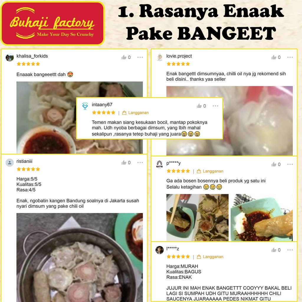 Dimsum Ayam Frozen Food Mini Pack isi 5 Vacum Free Mayones &amp; Chili Oil Home Made by Buhaji Factory Bandung