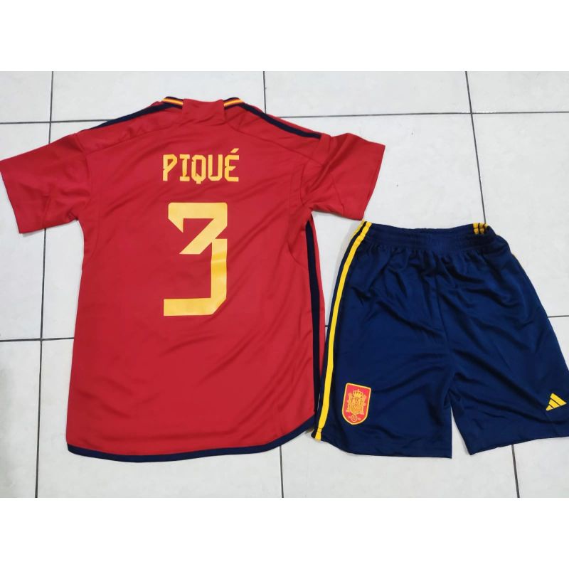 JERSEY BAJU BOLA ANAK SPANYOL HOME KIDS 2022 WORLD_CUPP GRADE ORI