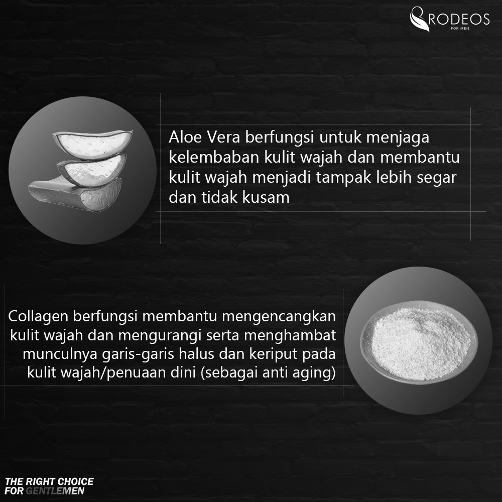Sabun Muka RODEOS Charcoal Soap Skincare Pria Sabun Jerawat Pemutih Wajah Pria Collagen &amp; Aloevera 80g Ori BPOM