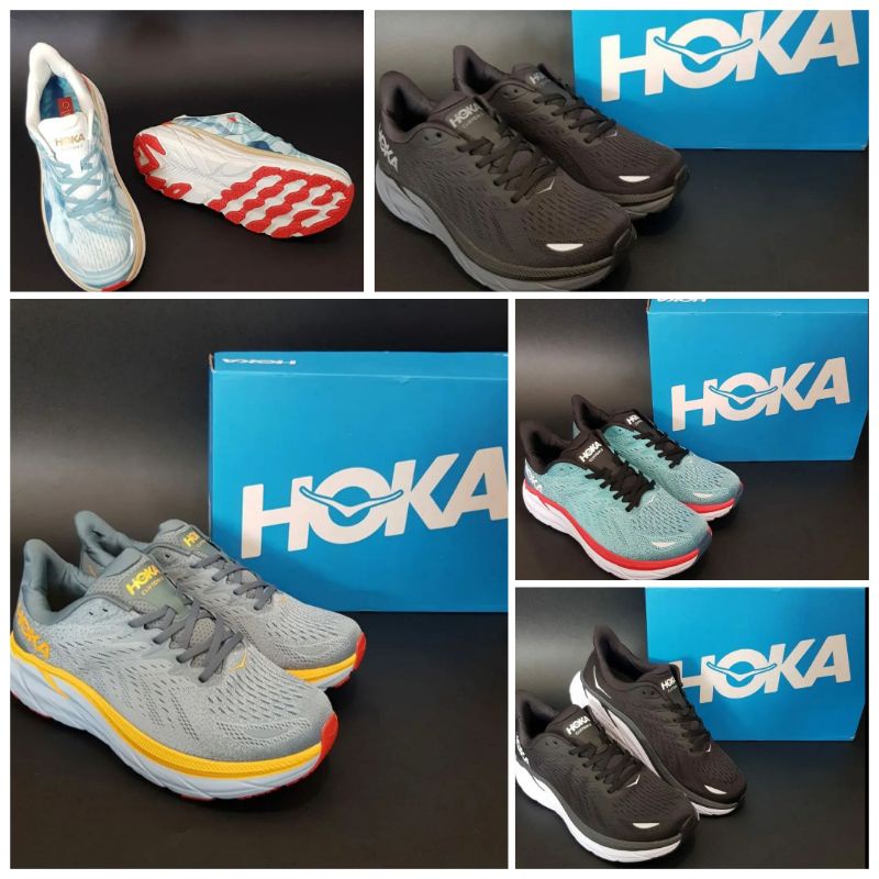 sepatu olahraga hoka clifton 8 wide