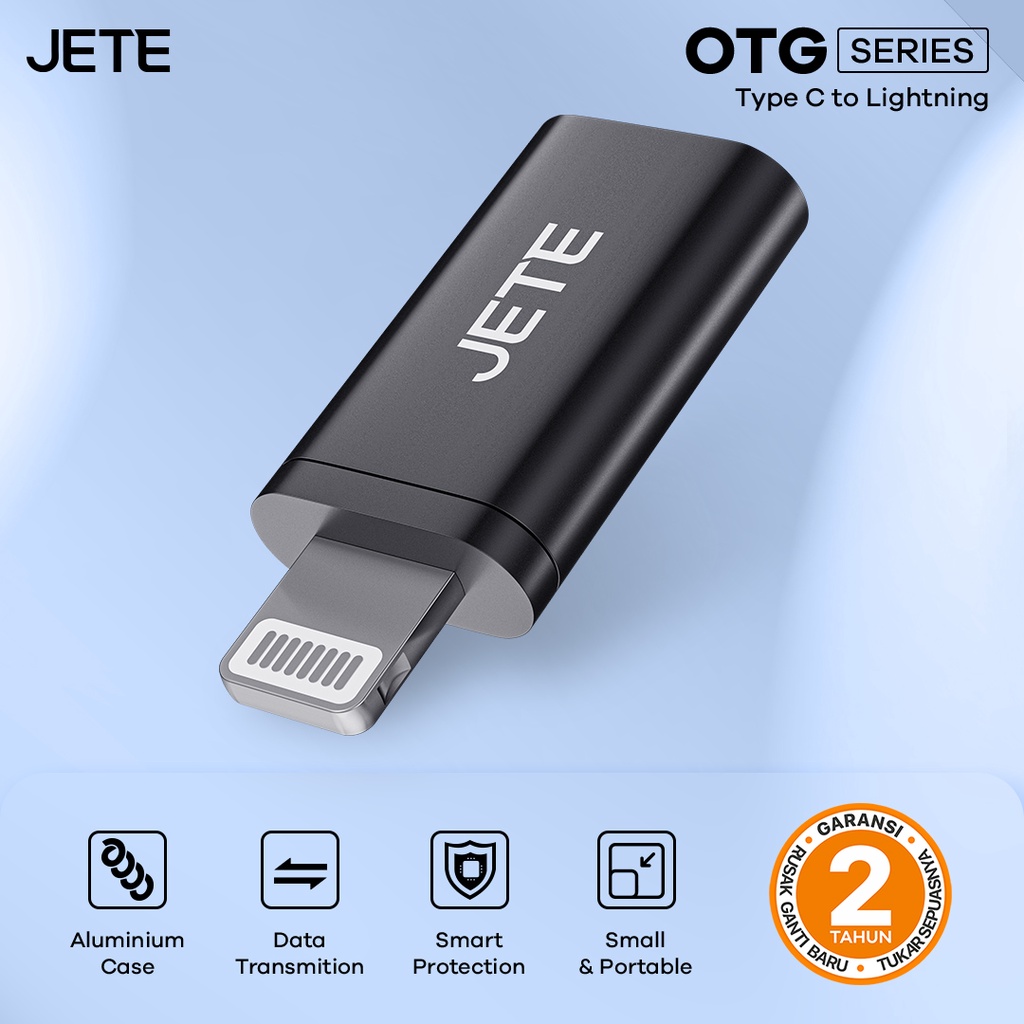 OTG Type C to Lightning JETE Portable With Alumunium Case - Garansi resmi 2 Tahun