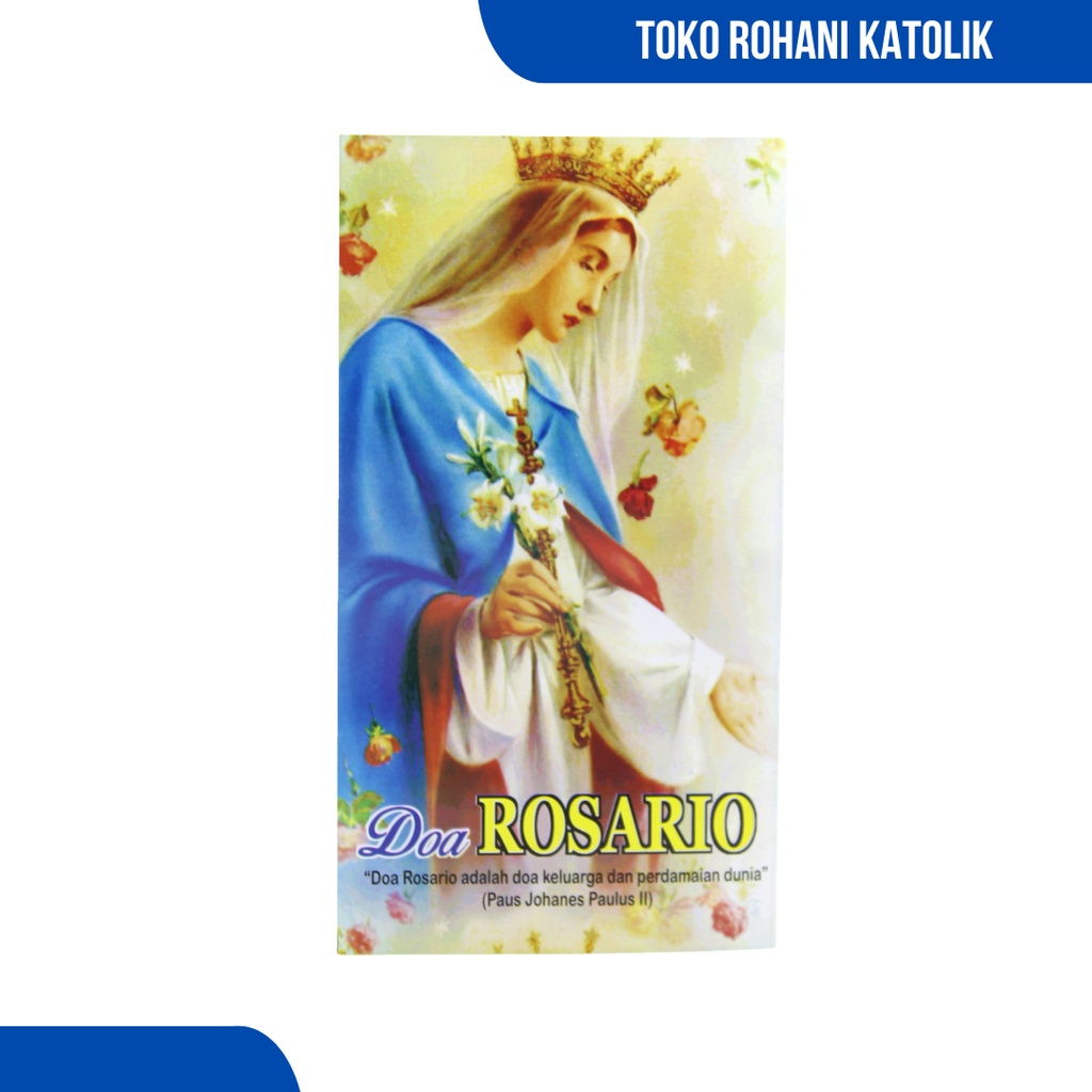 LEMBAR DOA ROSARIO / KAPLET DOA / BUKU DOA KATOLIK / LEMBAR DOA ROSARIO KATOLIK / BUNDA MARIA / PATUNG MARIA /