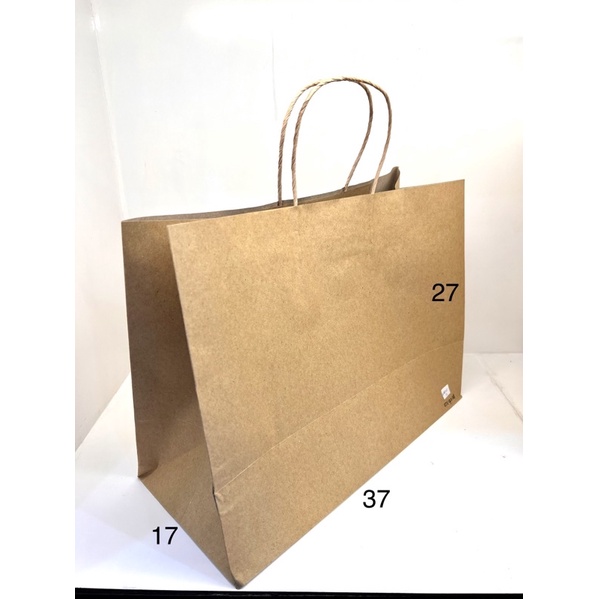 

10 Pcs Paperbag XXXL Horizontal Coklat Tali 37x17x27cm bomboloni brownies