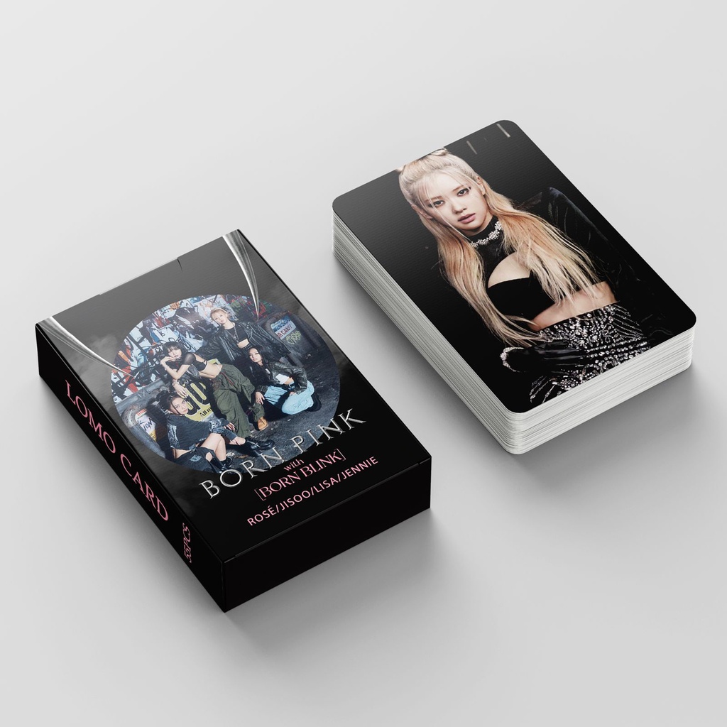 55pcs / set Kartu LOMO Foto Desain BLACKPINK Untuk Koleksi