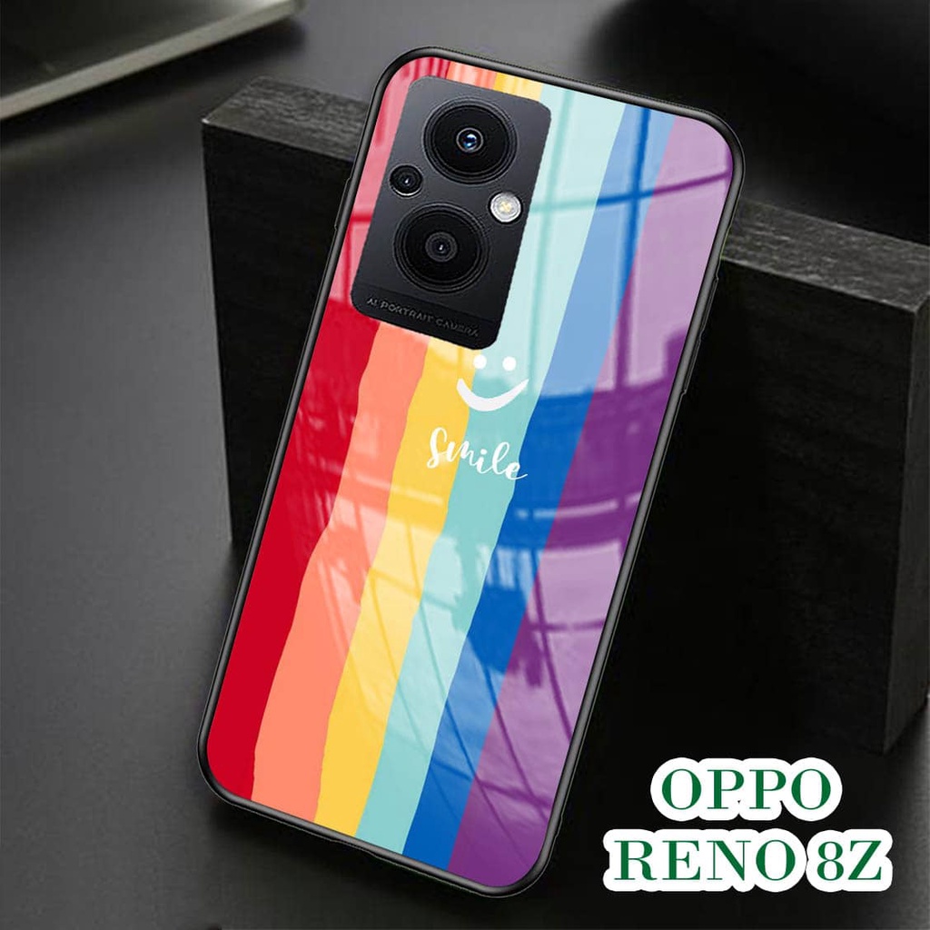 Softcase Glass Kaca OPPO RENO 8Z - Casing HP OPPO RENO 8Z [ S24 ].