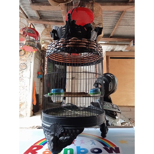 kandang burung perkutut besi rajut mahkota
