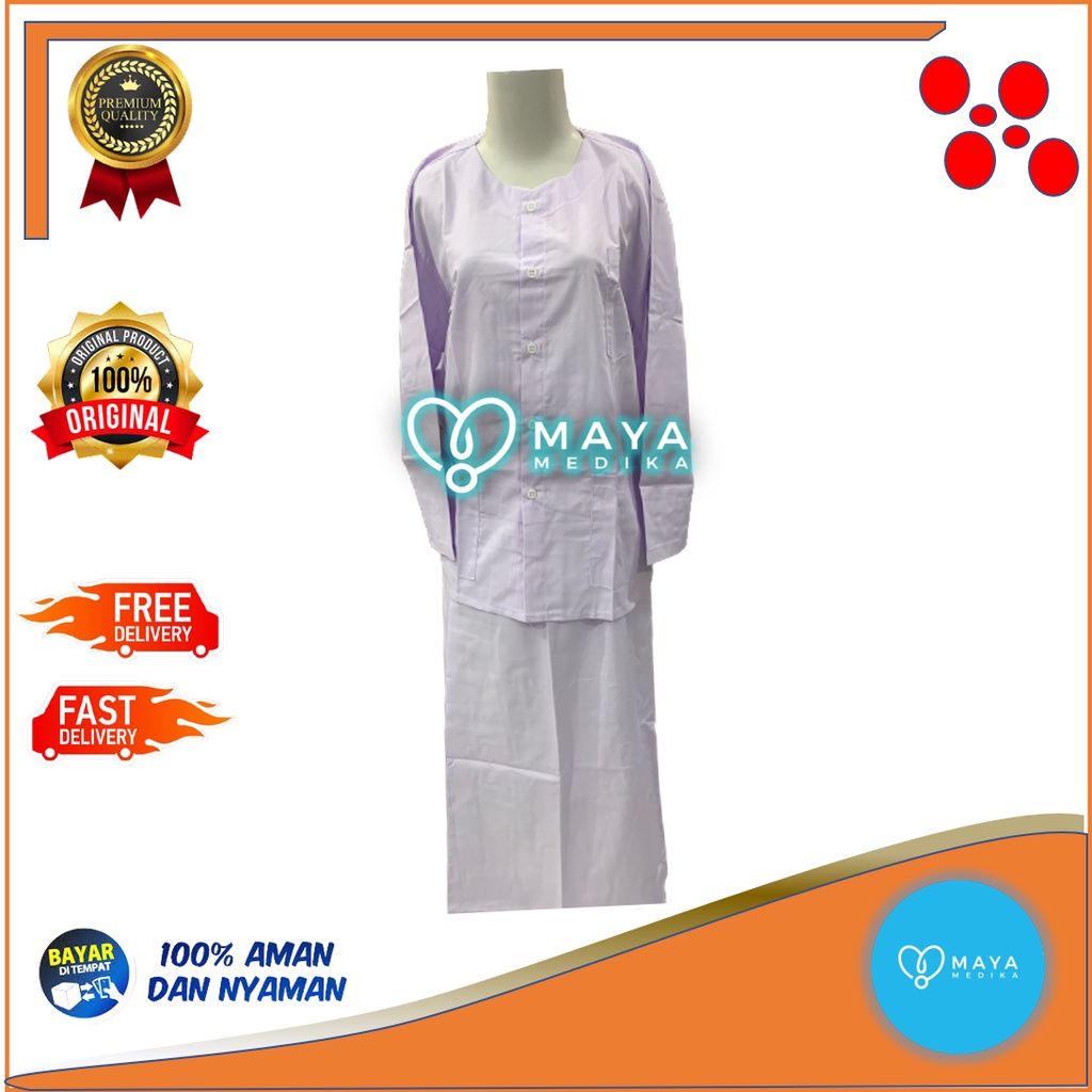 Baju Ok Putih Lgn Panjang Baju Kancing - Rok