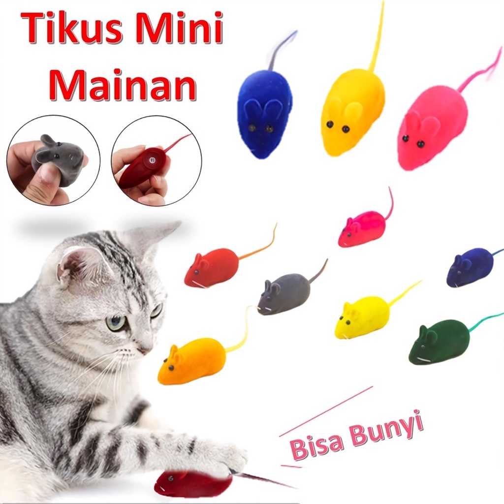 ❤GTB❤ Mainan Tikus Interaktif Mencit Kucing Cat Toys Bentuk Tikus Bisa Bunyi Mainan Hewan Peliharaan Doggy Bersuara Cit R813